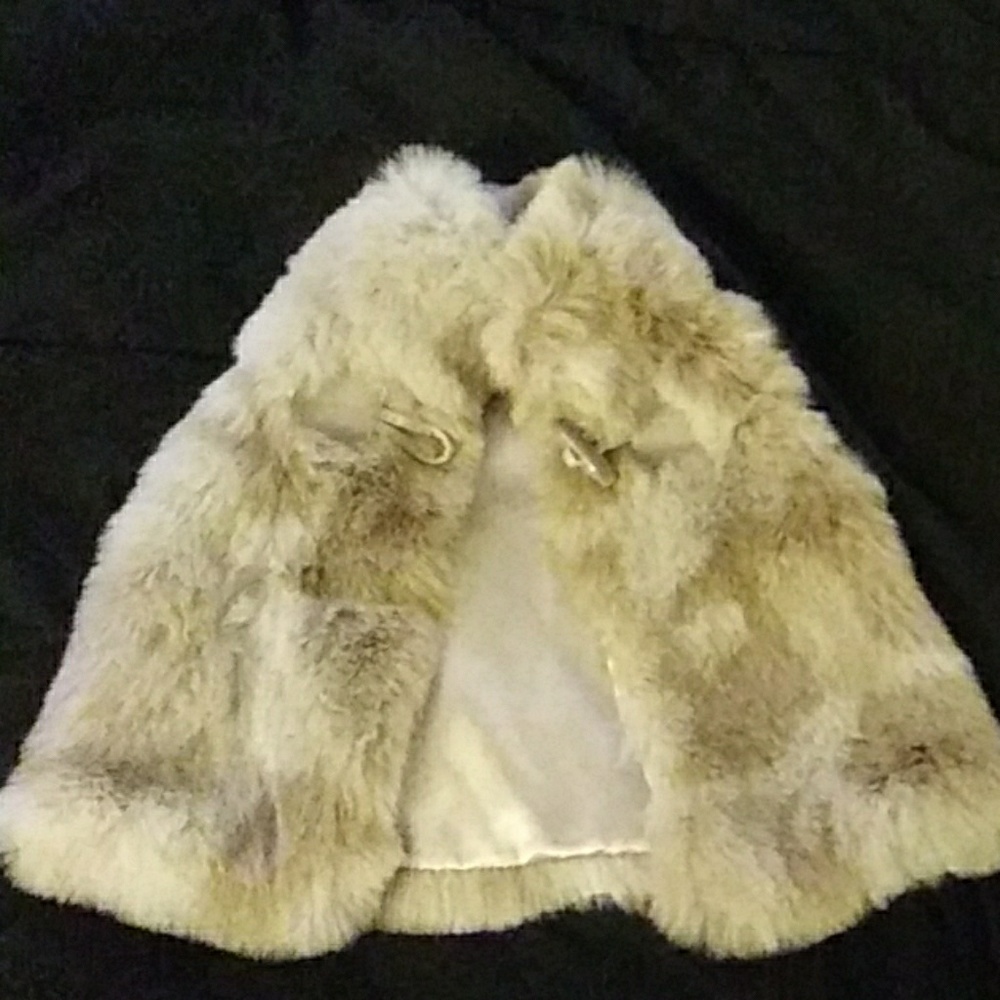 Faux fur baby vest